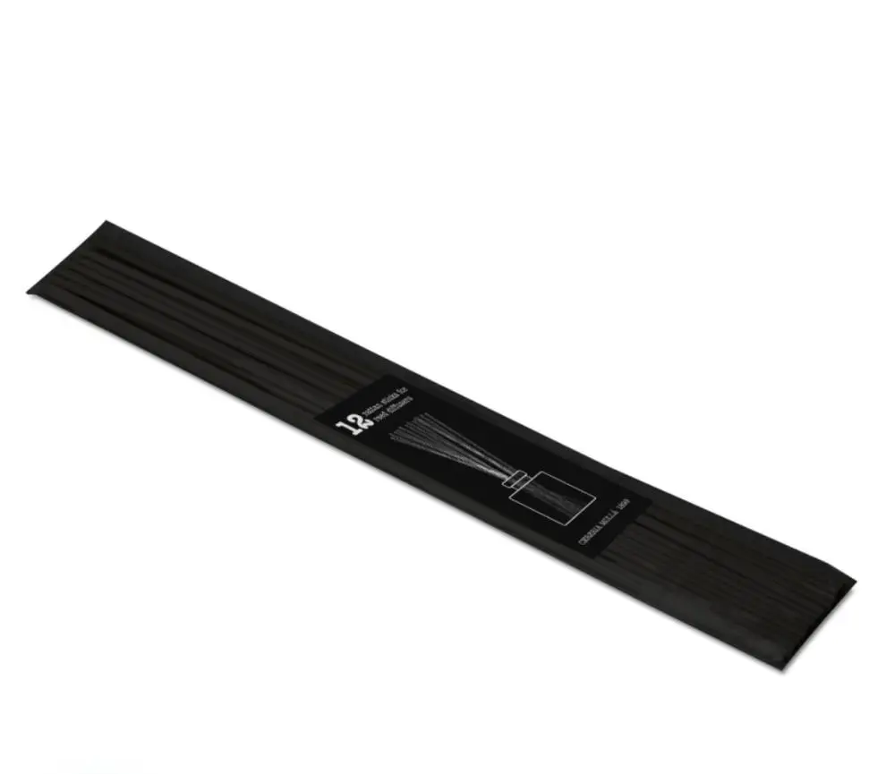 Varillas mikado rattan negro 12u 25cms